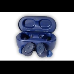Skullcandy Wireless Dark Blue Earbuds with Charging Case